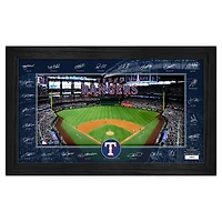 Highland Mint Texas Rangers Framed 12" x 20" 2025 Signature Field Photograph - Facsimile Signatures - Limited Edition of 5,000