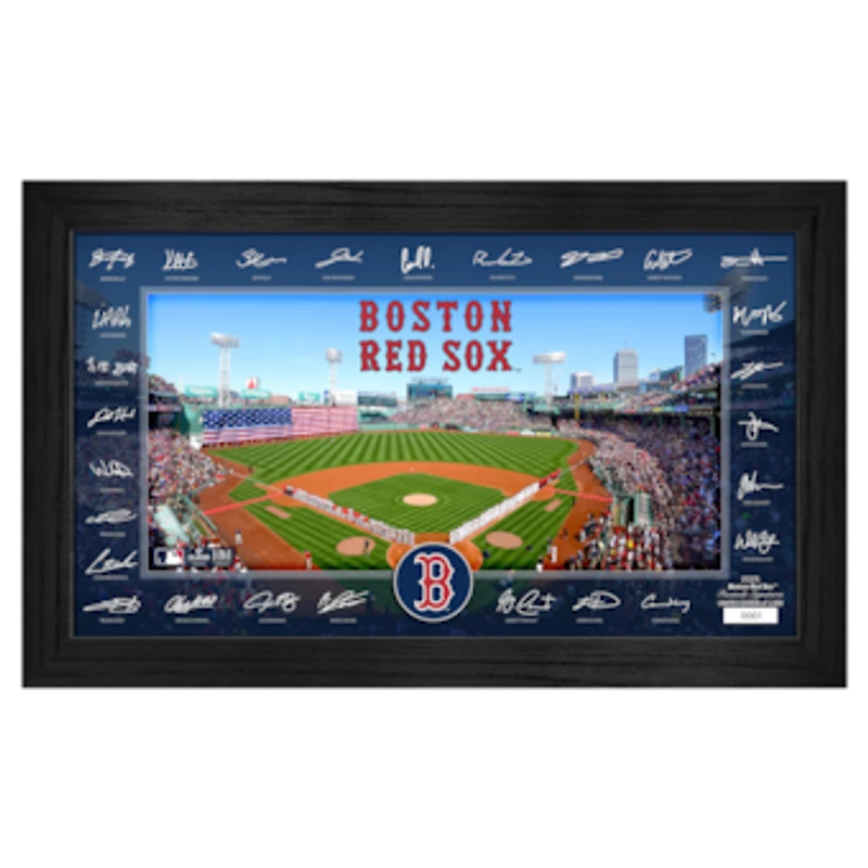 Highland Mint Boston Red Sox Framed 12" x 20" 2025 Signature Field Photograph - Facsimile Signatures - Limited Edition of 5,000