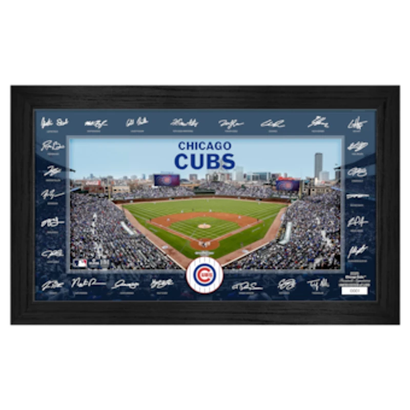 Highland Mint Chicago Cubs Framed 12" x 20" 2025 Signature Field Photograph - Facsimile Signatures - Limited Edition of 5,000