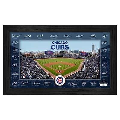 Highland Mint Chicago Cubs Framed 12" x 20" 2025 Signature Field Photograph - Facsimile Signatures - Limited Edition of 5,000