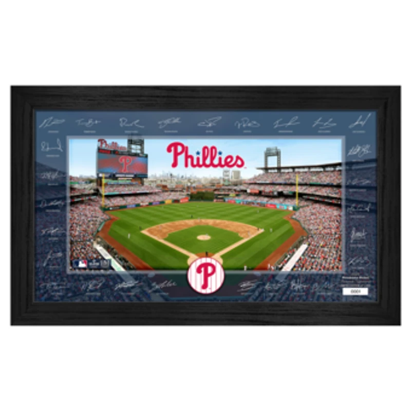 Highland Mint Philadelphia Phillies Framed 12" x 20" 2025 Signature Field Photograph - Facsimile Signatures - Limited Edition of 5,000