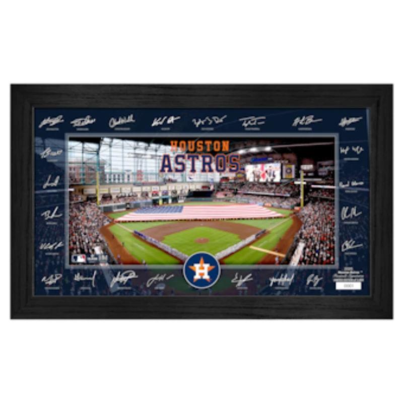 Highland Mint Houston Astros Framed 12" x 20" 2025 Signature Field Photograph - Facsimile Signatures - Limited Edition of 5,000