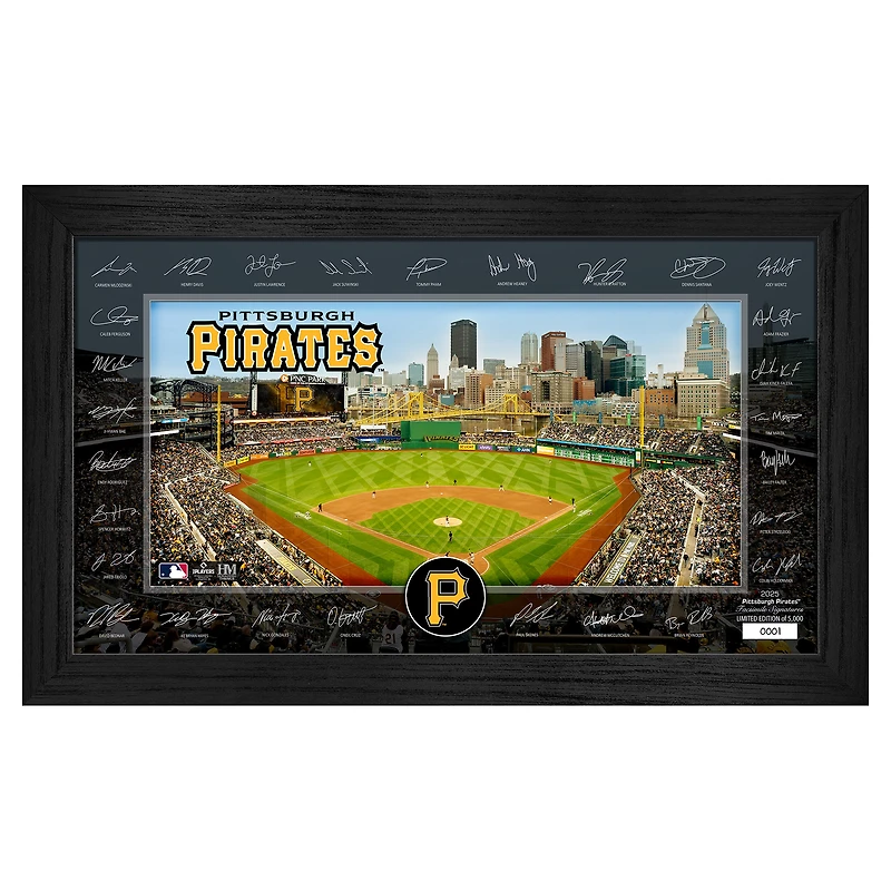 Highland Mint Pittsburgh Pirates Framed 12" x 20" 2025 Signature Field Photograph - Facsimile Signatures - Limited Edition of 5,000