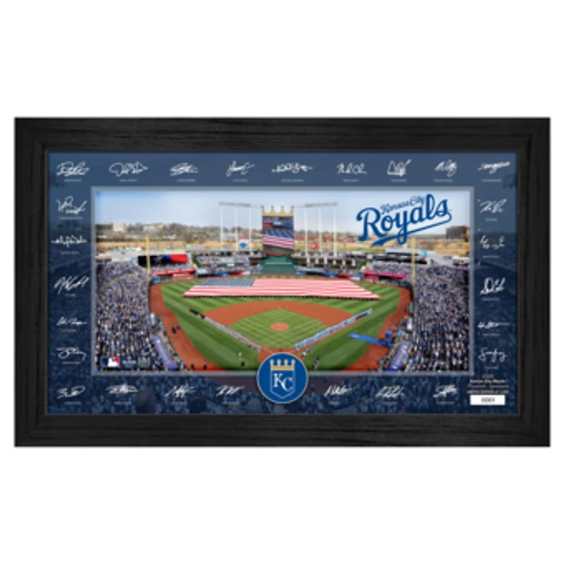 Highland Mint Kansas City Royals Framed 12" x 20" 2025 Signature Field Photograph - Facsimile Signatures - Limited Edition of 5,000
