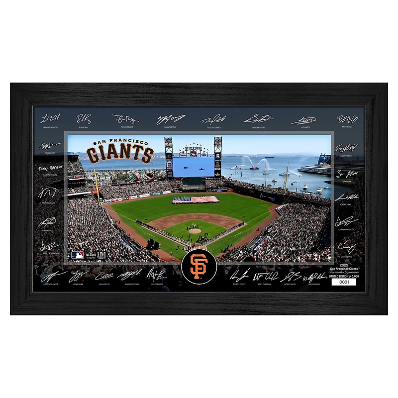 Highland Mint San Francisco Giants Framed 12" x 20" 2025 Signature Field Photograph - Facsimile Signatures - Limited Edition of 5,000