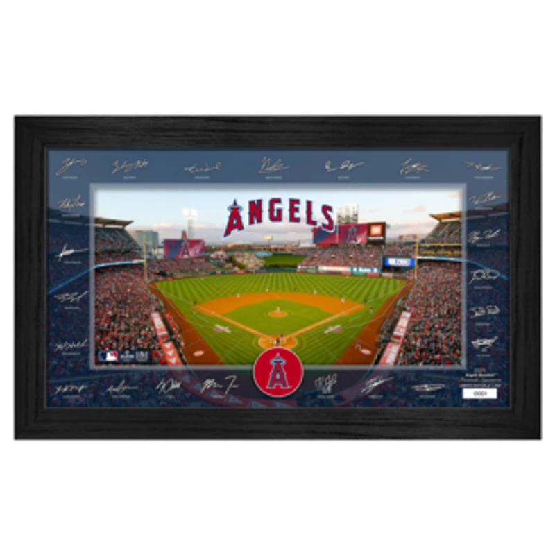 Highland Mint Los Angeles Angels Framed 12" x 20" 2025 Signature Field Photograph - Facsimile Signatures - Limited Edition of 5,000