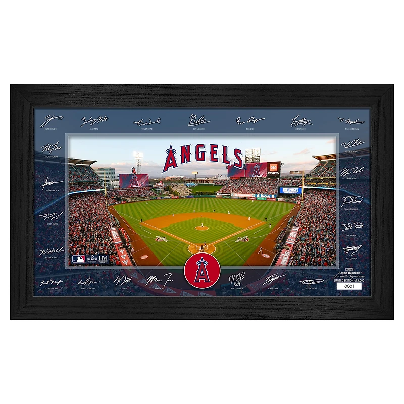 Highland Mint Los Angeles Angels Framed 12" x 20" 2025 Signature Field Photograph - Facsimile Signatures - Limited Edition of 5,000