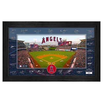 Highland Mint Los Angeles Angels Framed 12" x 20" 2025 Signature Field Photograph - Facsimile Signatures - Limited Edition of 5,000