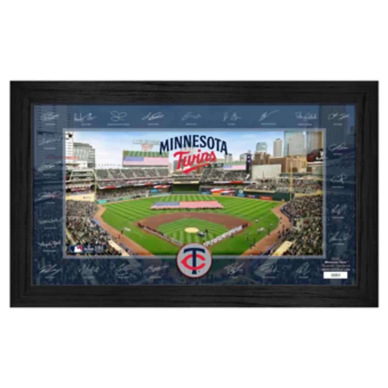 Highland Mint Minnesota Twins Framed 12" x 20" 2025 Signature Field Photograph - Facsimile Signatures - Limited Edition of 5,000