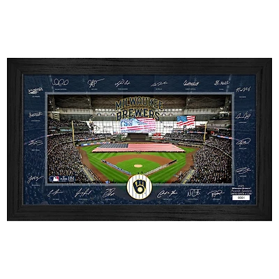 Highland Mint Milwaukee Brewers Framed 12" x 20" 2025 Signature Field Photograph - Facsimile Signatures - Limited Edition of 5,000