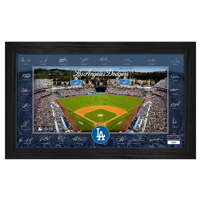 Highland Mint Los Angeles Dodgers Framed 12" x 20" 2025 Signature Field Photograph - Facsimile Signatures - Limited Edition of 5,000