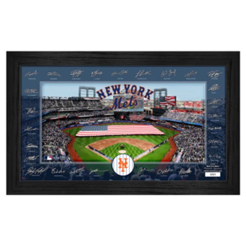 Highland Mint New York Mets Framed 12" x 20" 2025 Signature Field Photograph - Facsimile Signatures - Limited Edition of 5,000