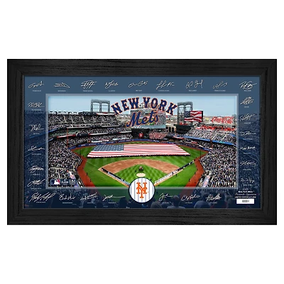 Highland Mint New York Mets Framed 12" x 20" 2025 Signature Field Photograph - Facsimile Signatures - Limited Edition of 5,000