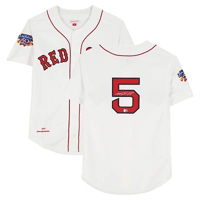 Nomar Garciaparra Boston Red Sox Autographed White Mitchell & Ness Authentic Jersey