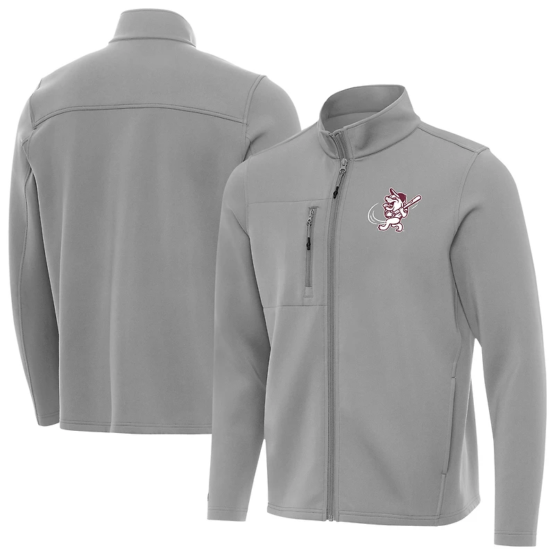 Men's Antigua Mississippi State Bulldogs Objection Swinging Bully Full-Zip Jacket