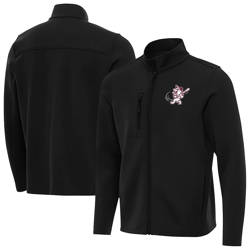 Men's Antigua Mississippi State Bulldogs Objection Swinging Bully Full-Zip Jacket