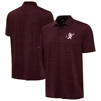 Men's Antigua Heather Maroon Mississippi State Bulldogs Layout Swinging Bully Polo