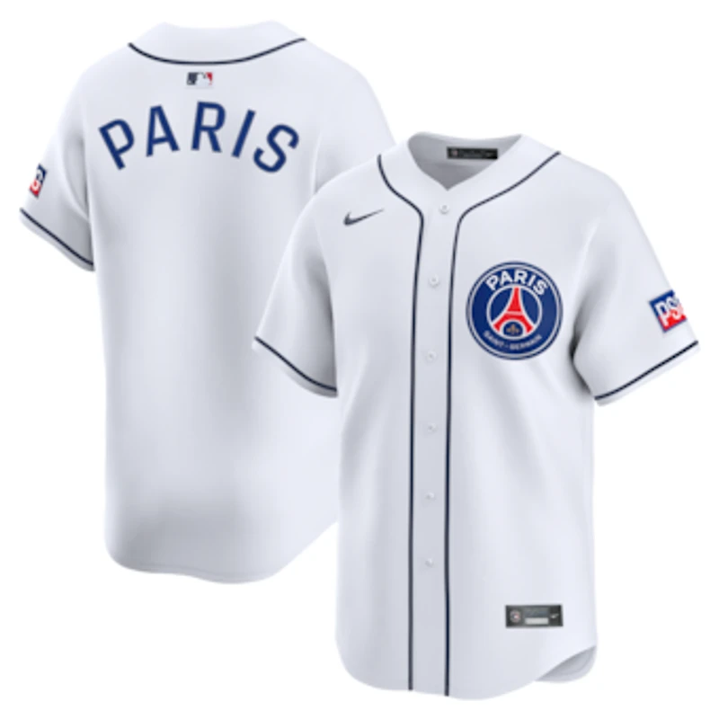Men's Nike  White Paris Saint-Germain 2025 Soccer x MLB Limited Jersey