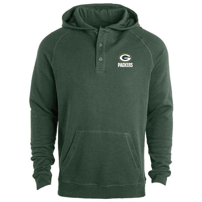 Men's Dunbrooke Green Green Bay Packers Montana Raglan Thermal Hoodie