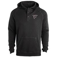 Men's Dunbrooke Black Atlanta Falcons Montana Raglan Thermal Hoodie