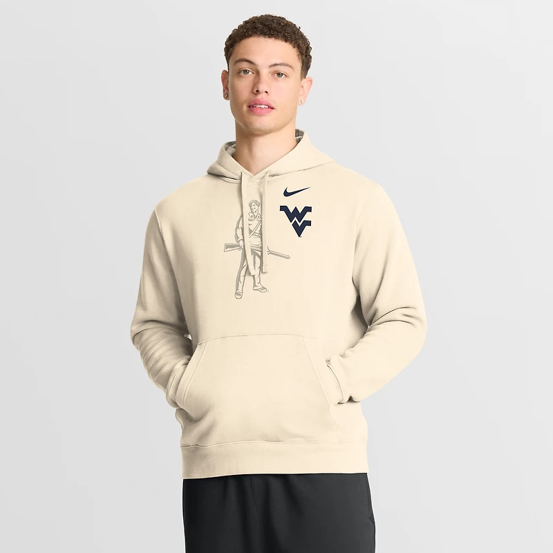 Men's Nike Cream West Virginia Mountaineers Campus Shadow Hoodie