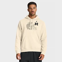 Men's Nike Cream Michigan Wolverines Campus Shadow Hoodie