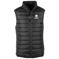 Men's Dunbrooke Black Pittsburgh Steelers Alberta Full-Zip Puffer Vest