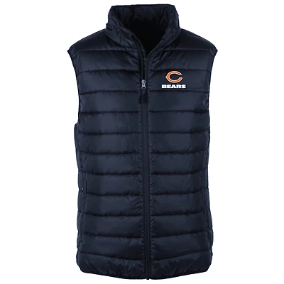 Men's Dunbrooke Navy Chicago Bears Alberta Full-Zip Puffer Vest