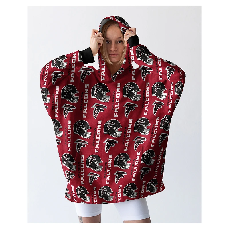 Pegasus Atlanta Falcons 54" x 72" Homefield Repeat Logo Wearable Hoodie Blanket