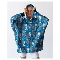 Pegasus Detroit Lions 54" x 72" Homefield Repeat Logo Wearable Hoodie Blanket