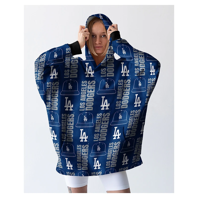Pegasus Los Angeles Dodgers 54" x 72" Homefield Repeat Logo Wearable Hoodie Blanket