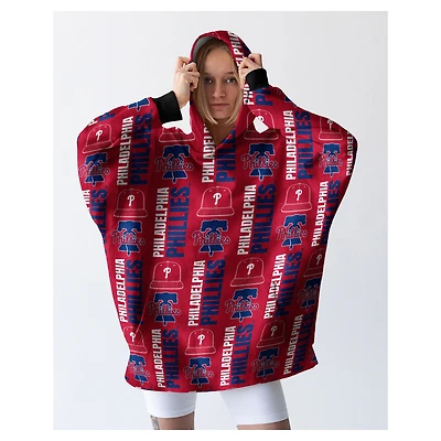 Pegasus Philadelphia Phillies Homefield Repeat Logo Wearable Hooded Blanket