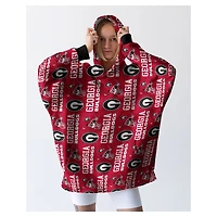 Pegasus Georgia Bulldogs 54" x 72" Homefield Repeat Logo Wearable Hoodie Blanket