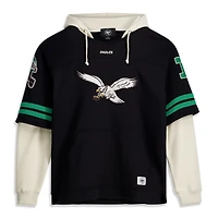 Men's '47  Black Philadelphia Eagles Big & Tall Split Zone Cornerback Hoodie