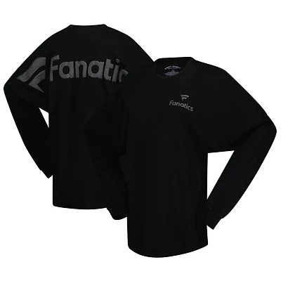 Women's Spirit Jersey Black Fanatics Corporate Oversized Long Sleeve T-Shirt