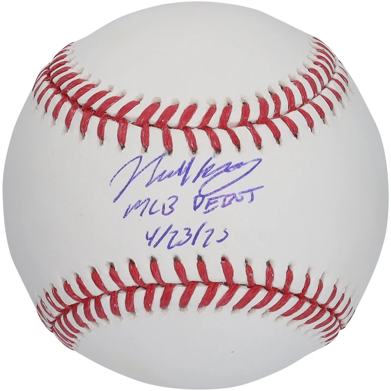 Nick Kurtz Athletics Autographed Baseball with "MLB Debut 4/23/25" Inscription