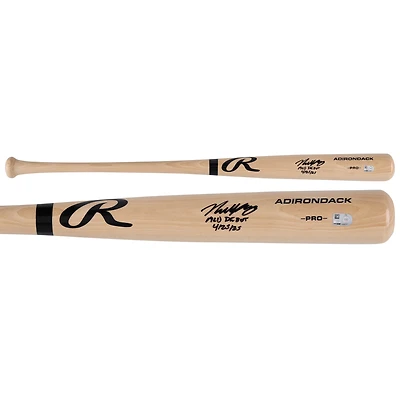 Nick Kurtz Athletics Autographed Blonde Rawlings Pro Bat with "MLB Debut 4/23/25" Inscription