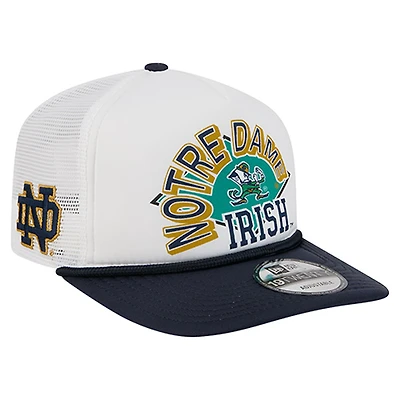 Men's New Era  White Notre Dame Fighting Irish Diamond 19TWENTY Golfer Adjustable Hat