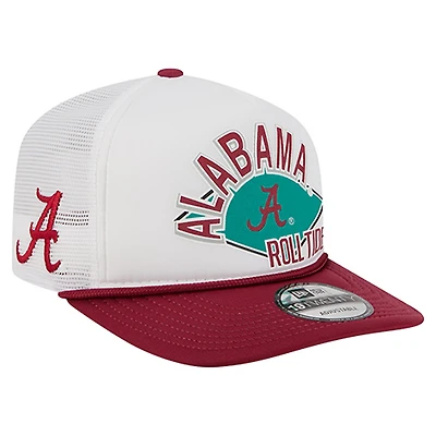 Men's New Era  White Alabama Crimson Tide Diamond 19TWENTY Golfer Adjustable Hat