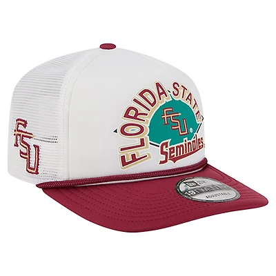 Men's New Era  White Florida State Seminoles Diamond 19TWENTY Golfer Adjustable Hat