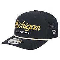 Men's New Era Navy Michigan Wolverines Script Performance Rope 9SEVENTY Adjustable Hat