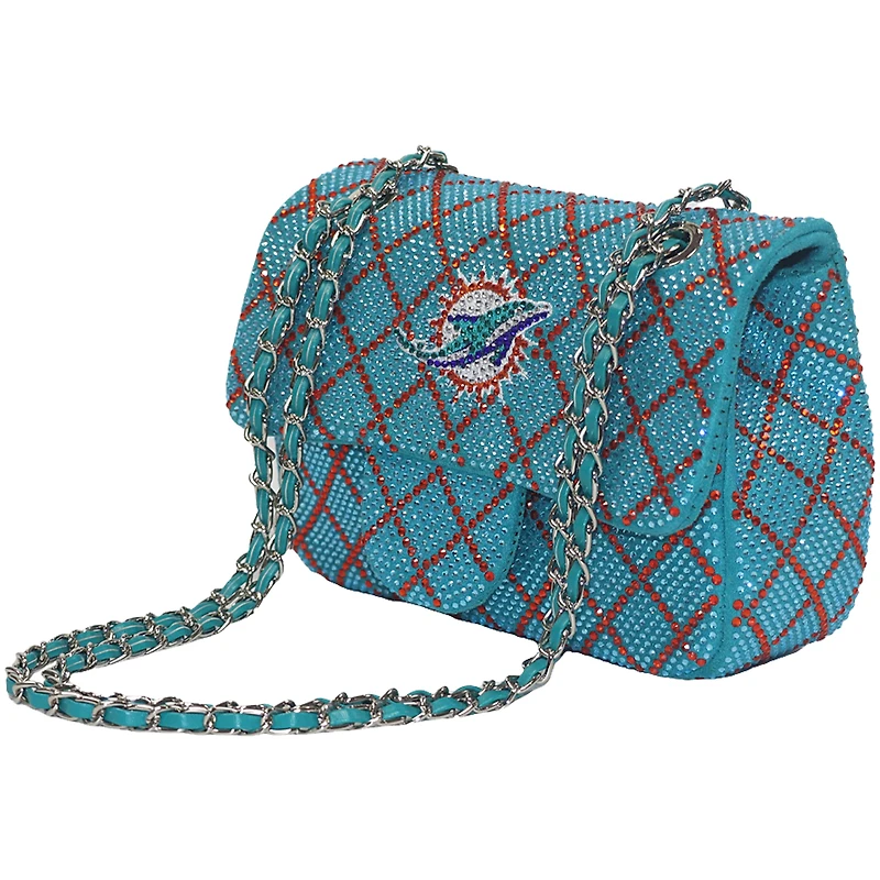 Cuce Miami Dolphins Crystal Crossbody Purse
