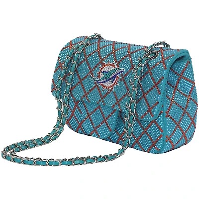 Cuce Miami Dolphins Crystal Crossbody Purse