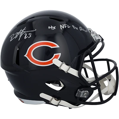 Devin Hester Chicago Bears Autographed Riddell Speed Replica Helmet with "4x NFL Pro Bowl" Inscription