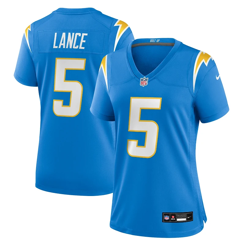 Women's Nike Trey Lance Powder Blue Los Angeles Chargers Team Game Jersey