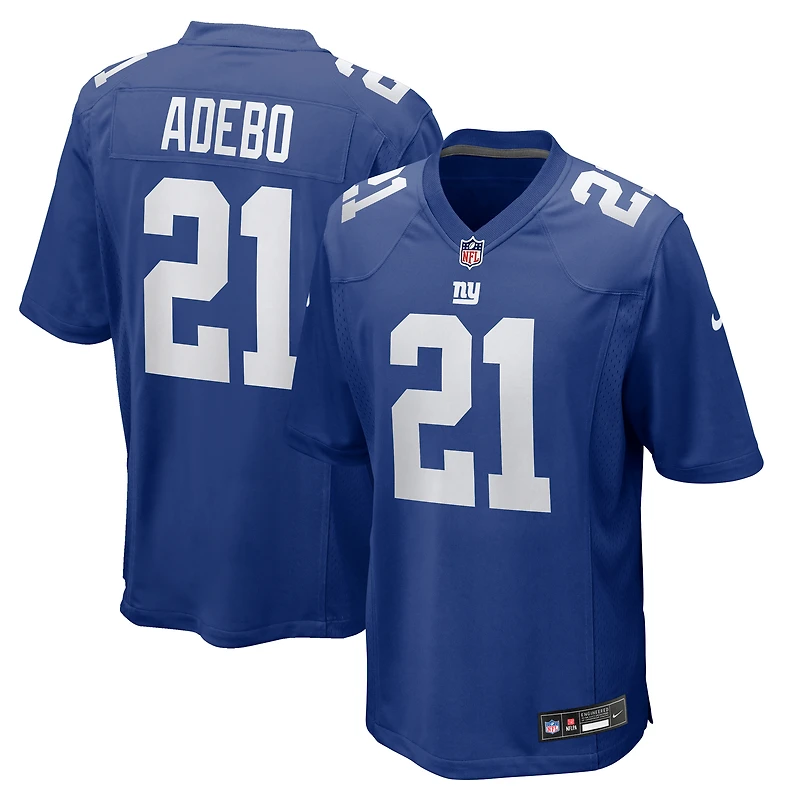 Men's Nike Paulson Adebo Royal New York Giants Team Game Jersey