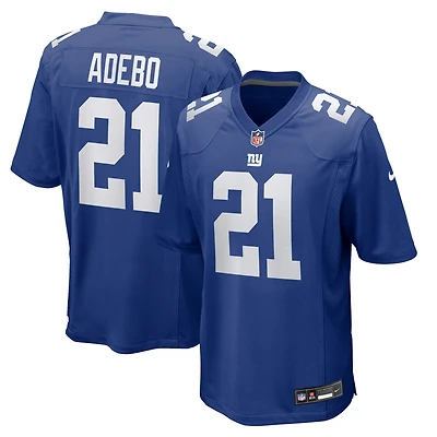 Men's Nike Paulson Adebo Royal New York Giants Team Game Jersey