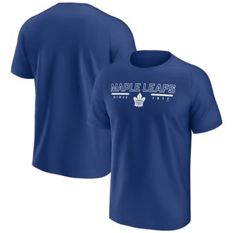 Men's Fanatics Blue Toronto Maple Leafs Established Raglan T-Shirt