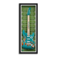 Miami Dolphins 14" x 37" Framed Electric Guitar Print