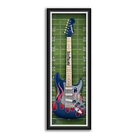 New England Patriots 14" x 37" Framed Electric Guitar Print